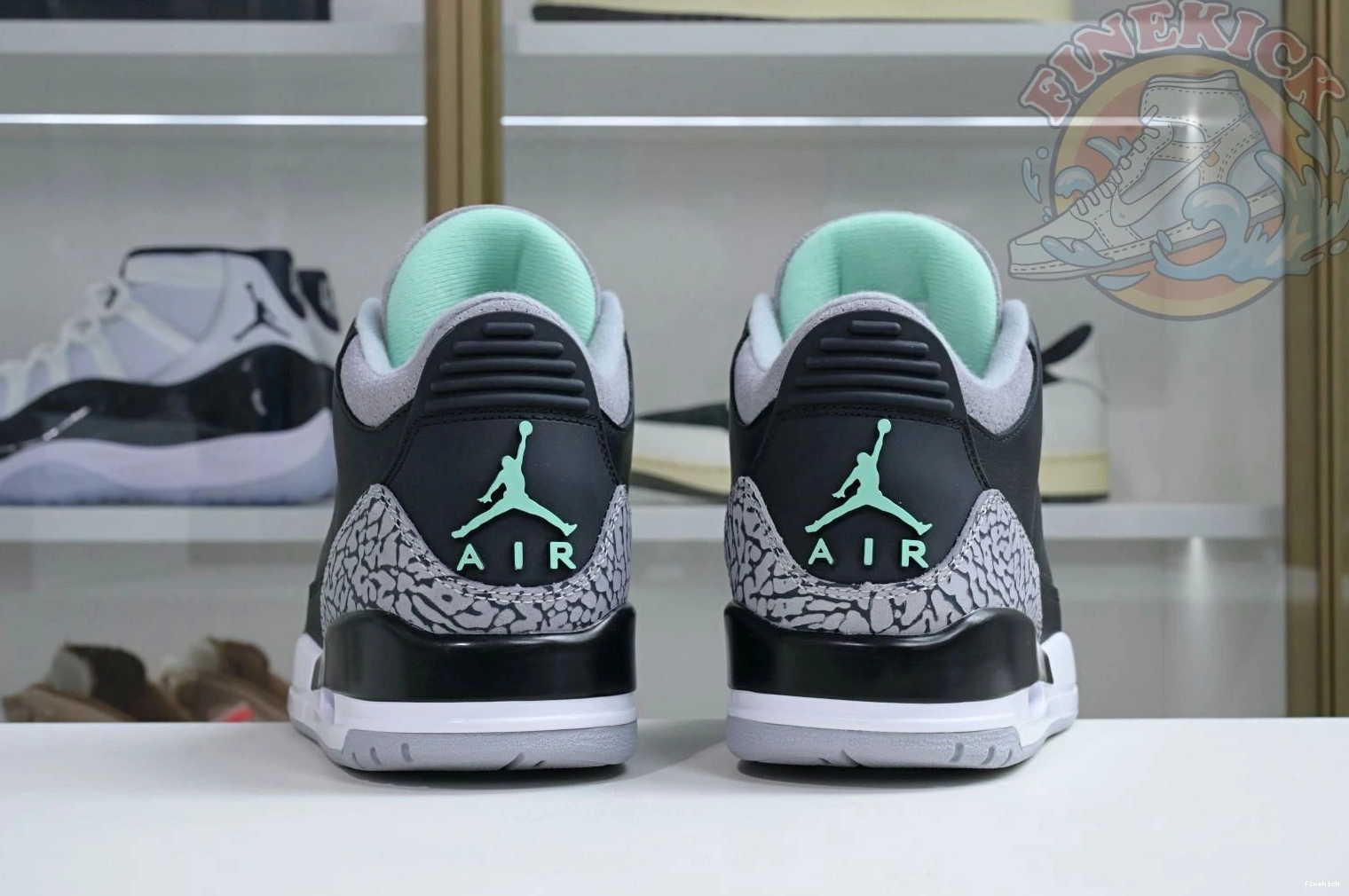 3 Jordan Air Green Glow 0226